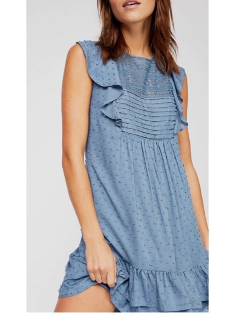 029 NWOT Free People Shortcake Mini Dress | Blue | Size Small